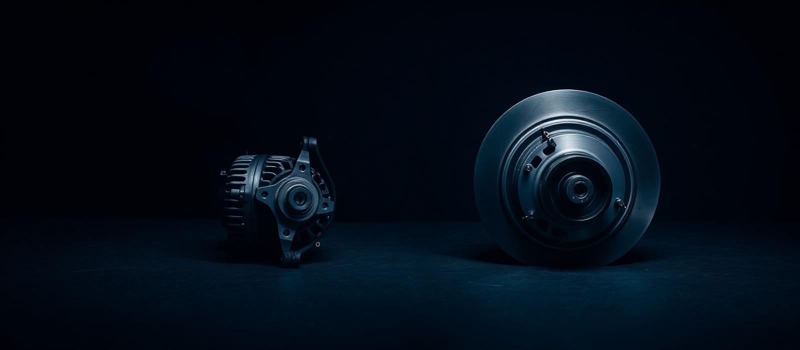 Hyundai and Kia alternator and brake rotor side by side